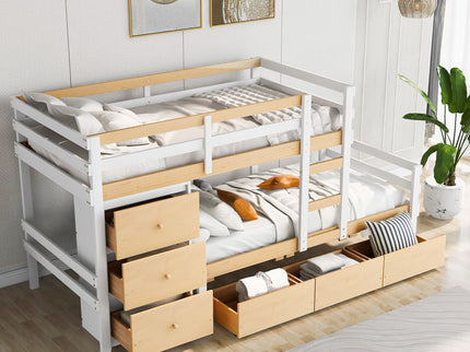 Loft Bunk Bed With Drawers And Ladder