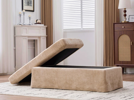 Ottoman Foot Stool With Metal Legs