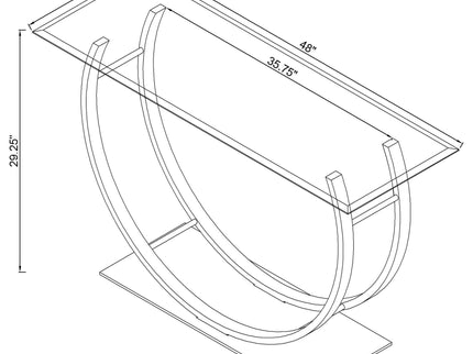 Garrett - Console Table - Chrome