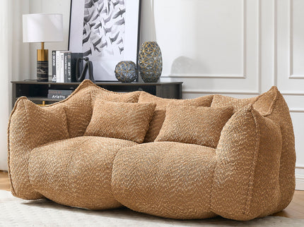 Comfortable Dual Beanbag Chair With High Resilience Foam Core For 2 People
