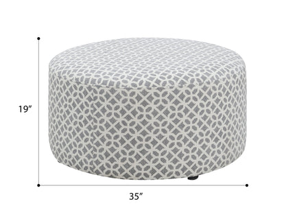 Round Ottoman - Gray