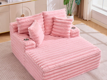 Oversized Chaise Lounge Chair Indoor With Pillows For Living Room
