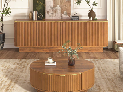 Farmhouse Matching Coffee Table & TV Console Set