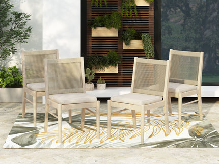 Cordoba - Dining Chair (Set of 2) Comfortable Armless Chairs - Beige
