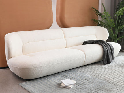 Modern Fashion Yp40116W Circular Curve Design Sofa, 4 Seater For Office & Bedroom - White