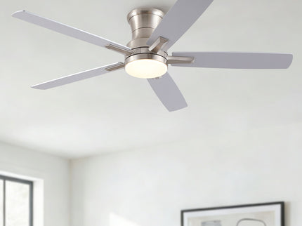 Mordern Flush Mount Ceiling Fan With Light And Remote Control