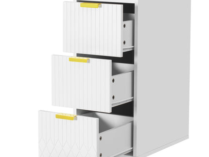 Wall Mounted Floating Cabinet With Side Cabinet Combo, Rectangular Ceramic Sink Vanity