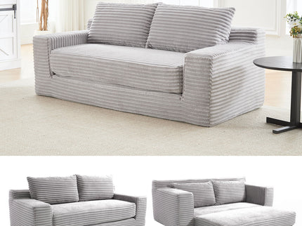 Convertible Loveseat Sofa Bed With Memory Foam & Steel Frame