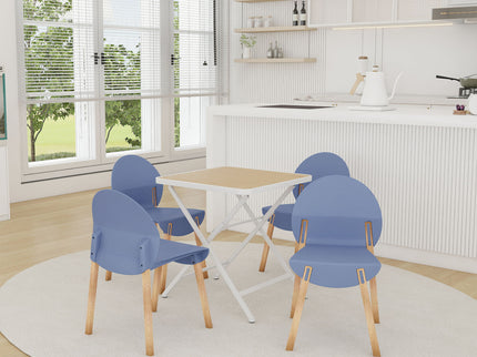 4 Piece Set Of Single Chairs With A Design Combining Modern And Traditional Elements