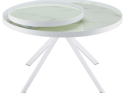 Shayne - Round Top Coffee Table With 2 Tier Design