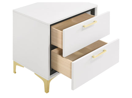 Karena - 2 Drawer Rectangular Nightstand - White