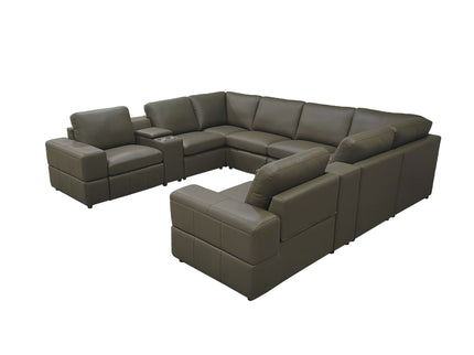 Upholstered Large Arms Sectional With Recliner Seats