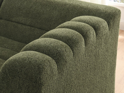 Upholstered L-Shaped Modular Sectional Sofa With Chaise, Wave-Shaped Armrest