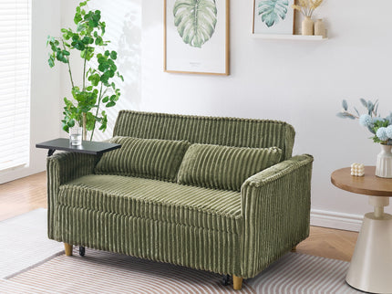 Pull Out Sofa With Movable Tabletop And USB Ports