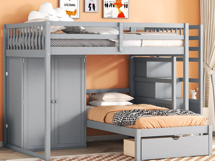 Bunk Bed With Wardrobe, Drawers