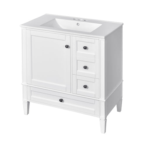 Bathroom Vanity With Sink, Storage Cabinet With 3 Drawers