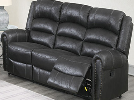 Power Reclining Sofa With Built In USB Port - Black