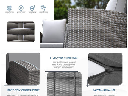 Modern Patio Set With Table And Cushions