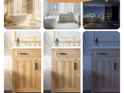 Bathroom Vanity With Sink, 2 Soft Close Drawers, 1 Soft Close Door, Adjustable Shelf