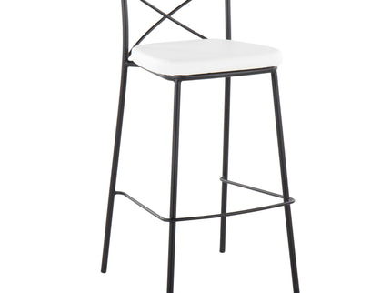 Modern Charlotte - Contemporary Fixed Height Barstool (Set of 2)