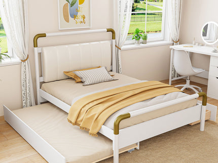 Storage Platform Bed, With 2 Big Drawers, Trundle