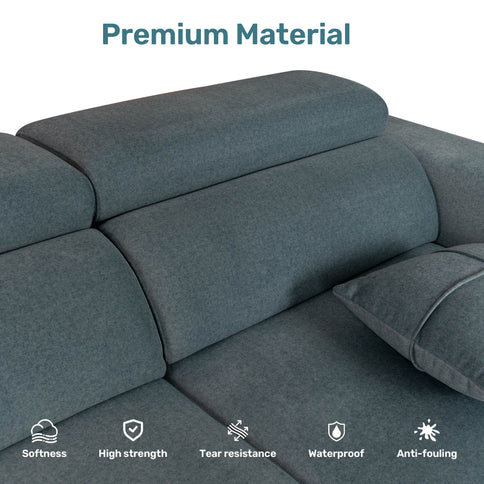 3 Seater Power Recliner Sofa With Wireless Charging And Remote Control