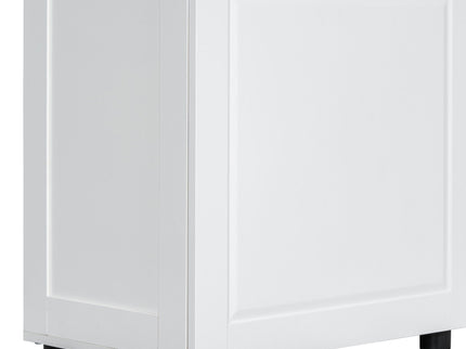 Tall Bathroom Cabinet With Tilt-Out Laundry Basket And Upper Storage