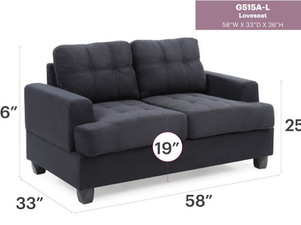 Stylish Transitional Loveseat For Two