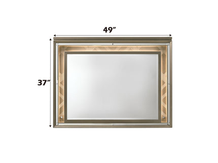 Skylar - Mirror With LED - Champagne