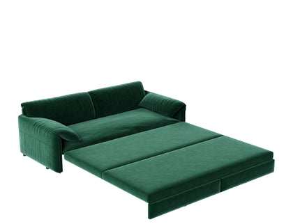Queen Pull Out 3 In 1 Convertible Sleeper Sofa With Side Storage