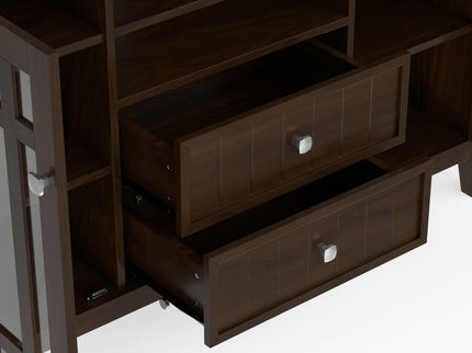 Bedford - Tall TV Media Stand - Dark Tobacco Brown