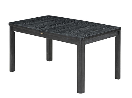 Topmax - Rustic Extendable Dining Table Set With Removable Leaf, 6 Upholstered Armless Dining Chairs And 2 Padded Arm Chairs, 9 Pieces