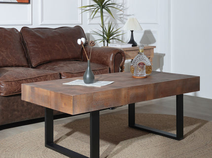 Rectangular Coffee Table With U-Shaped Legs Living Room - Multi