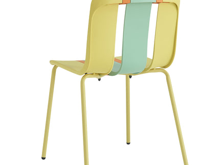 Modern Striped Blocking Single Chairs (Set of 4)