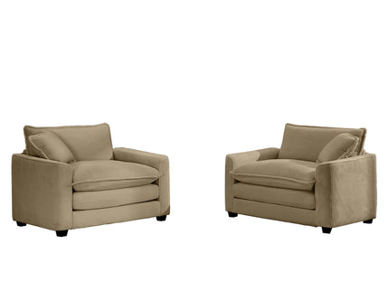 Modern Classic Fabric Single Chair Deep Seat Sofa With Pillow