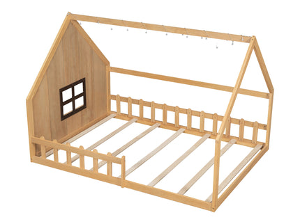 House Bed With Window And Fence