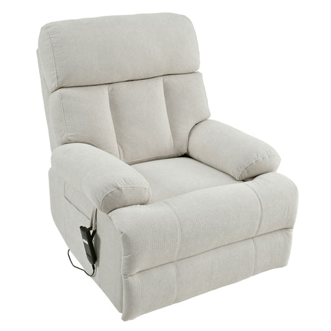 Oversized Power Lift Recliner Chai With Remote Control, Side Pocket, Spacious Seat