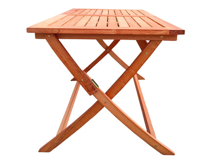 Foldable Patio Dining Set With 1 Dining Table, Indoor And Outdoor Use, Solid Wood - Teak