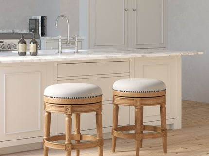 Rustic Elegance Backless Swivel Stool