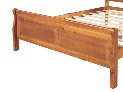 Platform Bed Frame Mattress Foundation Sleigh Bed With Headboard / Footboard / Wood Slat Suppor