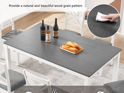 Kitchen Dining Set, Rectangular Dining Table & Upholstered Chairs