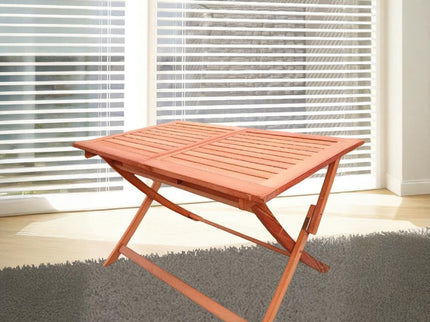 Foldable Patio Dining Set With 1 Dining Table, Indoor And Outdoor Use, Solid Wood - Teak