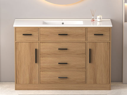 Bathroom Vanity With Abundant Storage 2 Soft Close Doors And 6 Drawers