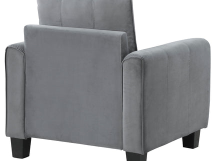 Dixon - Upholstered Rolled Arm Accent Chair - Gray