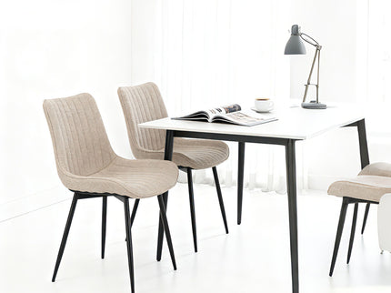 Dining Chair Set With Padded Backrests (Set of 4) - Beige