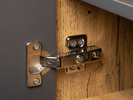 TV Stand For 80'' TV With Double Storage Space, Media Console Table With Drop Down Door