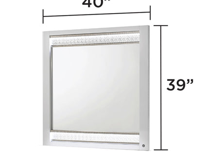 Glam - Mirror With LED Lighting (Includes Mirror Only) - White