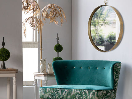 Round Mirror, Circle Mirror With Iron Frame For Living Room Bedroom Vanity Entryway, Hallway