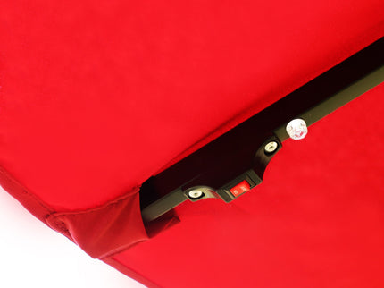 Double- Sided Outdoor Market Umbrella With Lights And Base