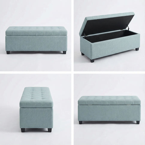Elegant Tufted Storage Ottoman Bench